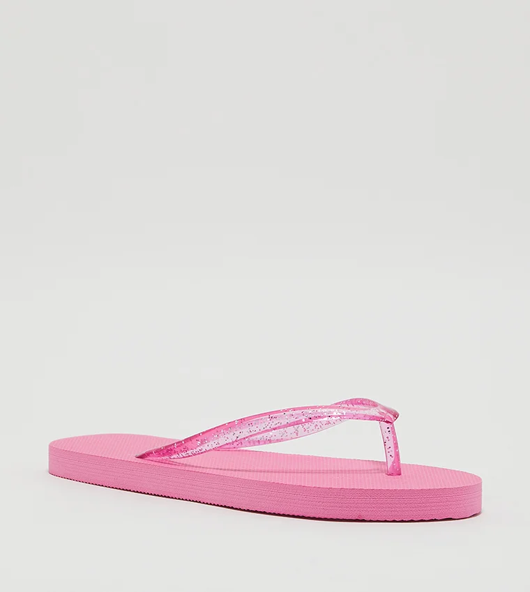ايروبوستال Aeropostale Girl's Glitter Jelly Strap Flip-Flops