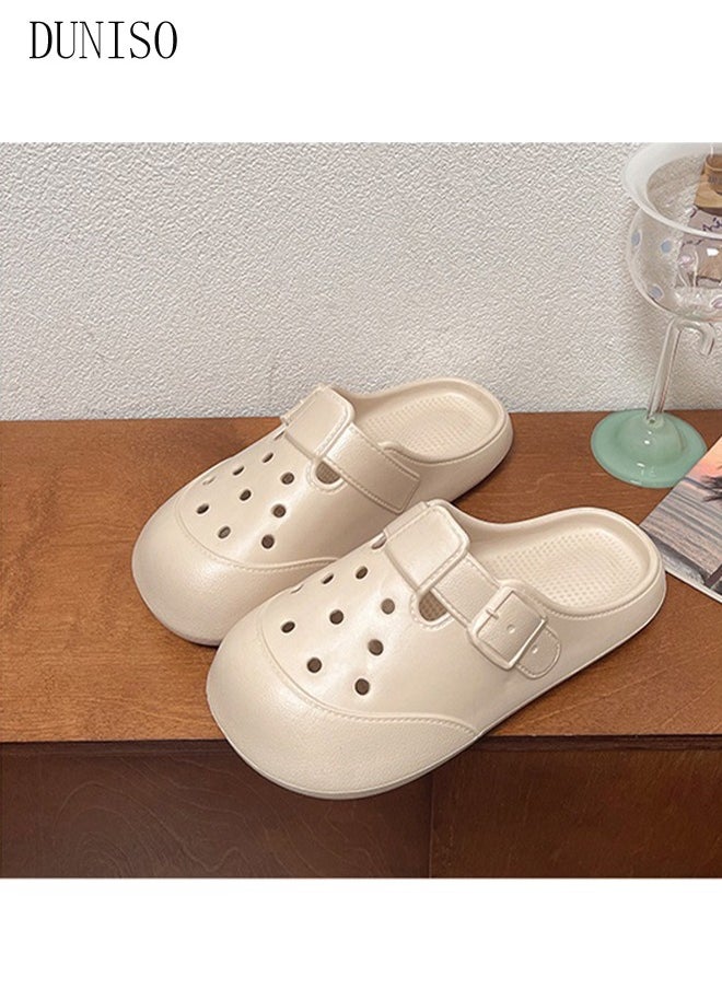 DUNISO Women's clogs Sandals Bath Slippers Quick Drying Slide Sandal Non-Slip Soft Shower Slippers Spa Bath Pool Gym House Slippers Beach Sandals for Indoor & Outdoor  - Image 4
