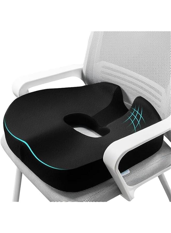 TRASSLE Donut Pillows,Tailbone Pain Relief Cushion, Hemorrhoid Pillow with Two Humps Hip Curve Design, Donut Pillow for Postpartum Pregnancy, L Size Donut Cushion - Image 1