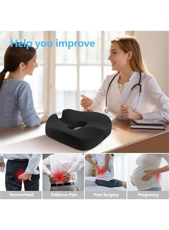 TRASSLE Donut Pillows,Tailbone Pain Relief Cushion, Hemorrhoid Pillow with Two Humps Hip Curve Design, Donut Pillow for Postpartum Pregnancy, L Size Donut Cushion - Image 2