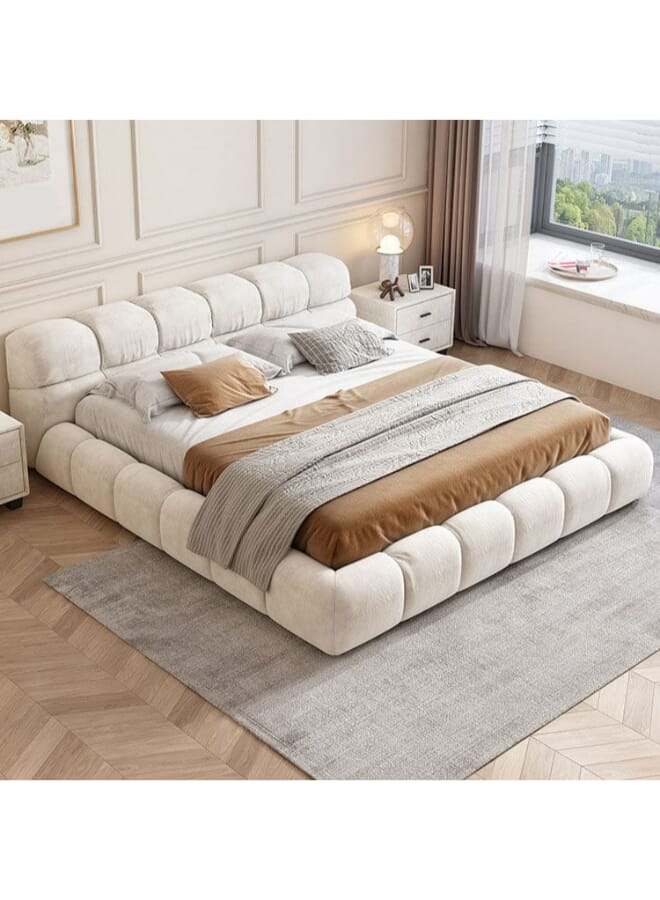 Cazanova Royal Curva White Boucle Special Bed 160x200x100