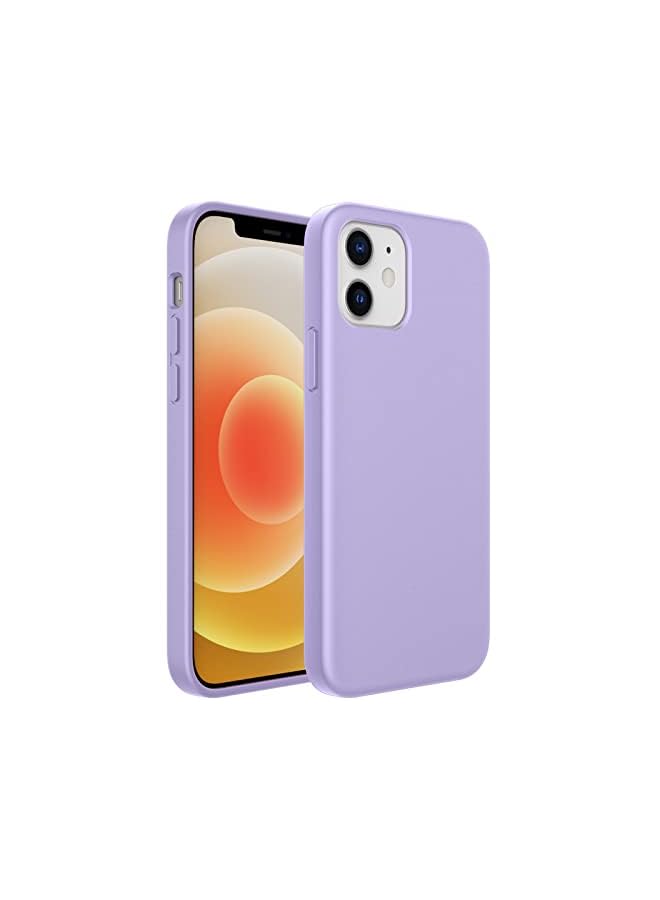 Jetech Silicone Case for iPhone 12/12 Pro 6.1-Inch, Silky-Soft Touch Full-Body Protective Phone Case, Shockproof Cover with Microfiber Lining (Light Purple) - Image 2