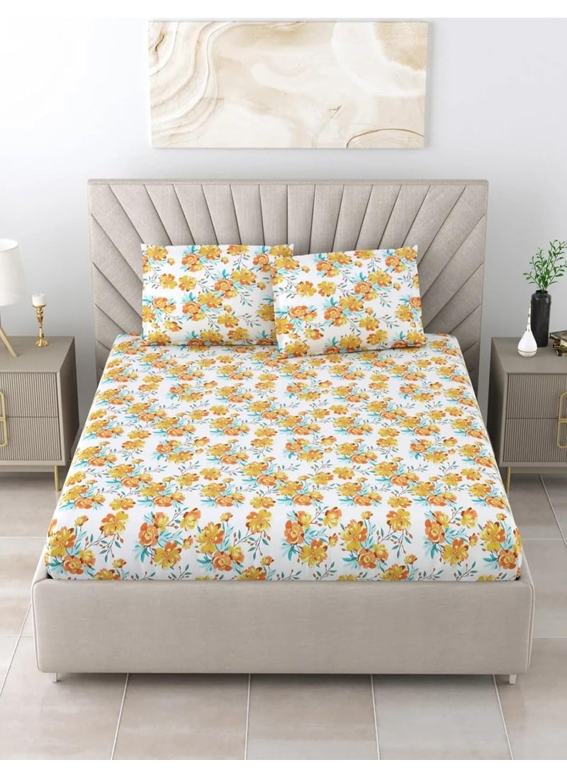 Bombay Dyeing - Bombay Dyeing King Size Bedsheet,164 TC 100% Cotton Bedsheet with 2 Pillow Cover, 274cm x 274cm - Diwali Collection - Chestnut Brown - Image 1