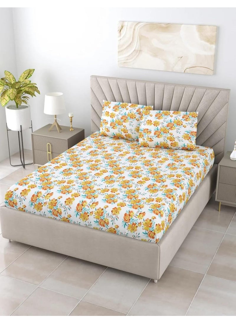 Bombay Dyeing - Bombay Dyeing King Size Bedsheet,164 TC 100% Cotton Bedsheet with 2 Pillow Cover, 274cm x 274cm - Diwali Collection - Chestnut Brown - Image 1