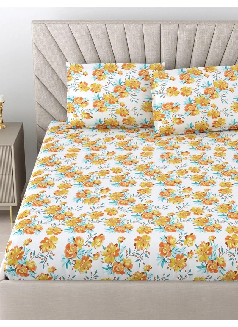 Bombay Dyeing - Bombay Dyeing King Size Bedsheet,164 TC 100% Cotton Bedsheet with 2 Pillow Cover, 274cm x 274cm - Diwali Collection - Chestnut Brown - Image 1