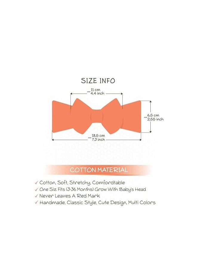 ORiTi عصابات رأس للبنات الرضع والأطفال الصغار مصنوعة يدويًا من القطن مع أقواس وإكسسوارات شعر للأطفال - Image 4