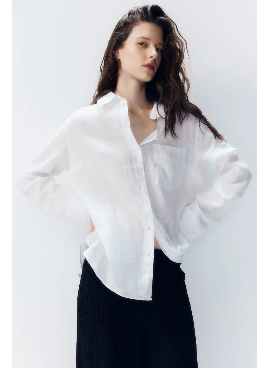 اتش اند ام Linen Shirt