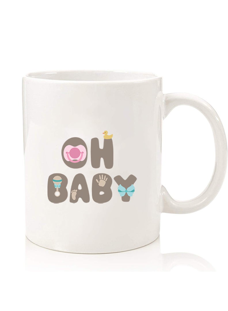 Theodor Premium Quality Two Sided Printed Coffee Mug Tea Cup For Home Office, Kids Men Women Oh baby - Image 1