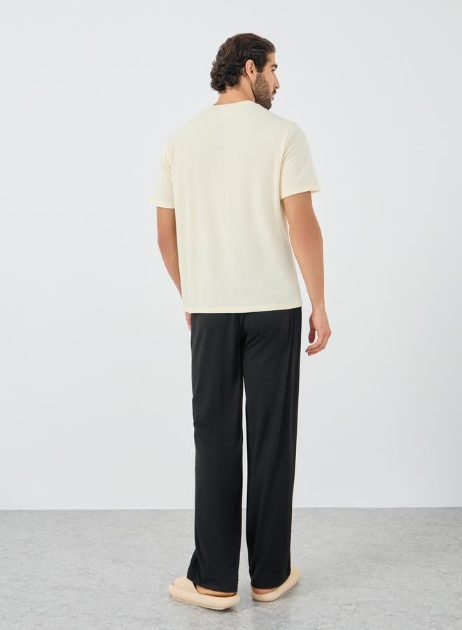 Styli Superman Graphic Print T-Shirt and Placement Print Pyjama Set - Image 4