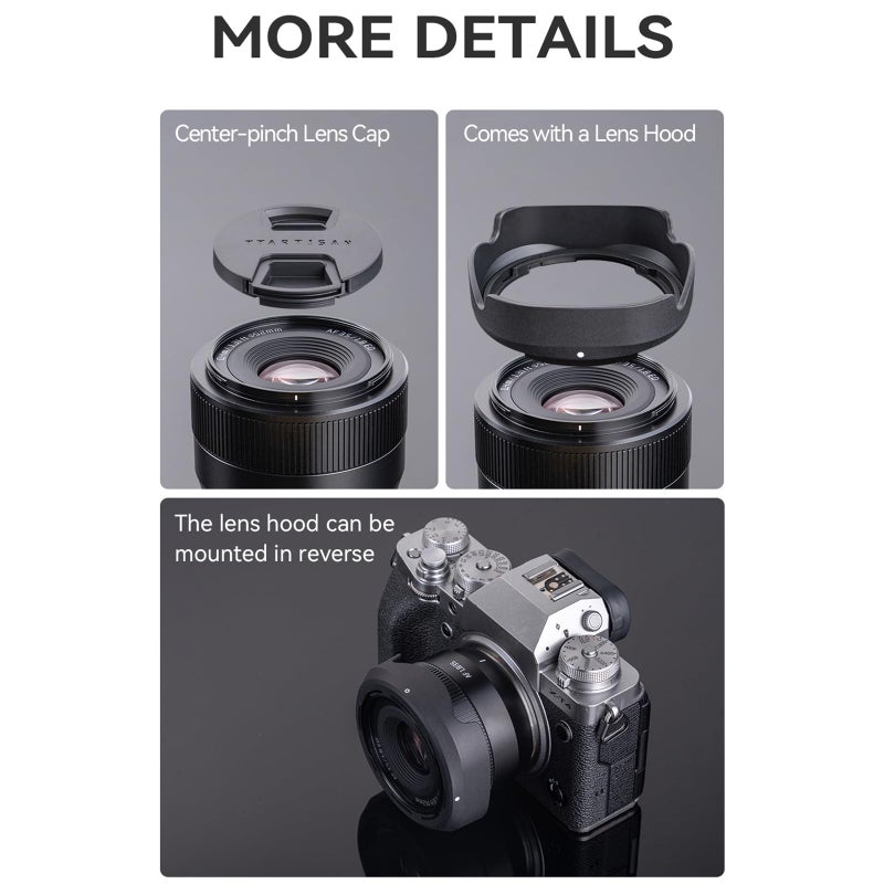 TTArtisan Auto Focus 35mm F1.8 Mark II APS-C Lens, 35mm F/1.8 AF Portrait Lenses for Fuji X-A2 X-A5 X-A7 X-H1 X-T100 X-T20 X-T3 X-T30 X-T30II X-T4 XT-50 X-Pro3 X-E3 X-E4 X-S10 X-M1 X-M5 - Image 5