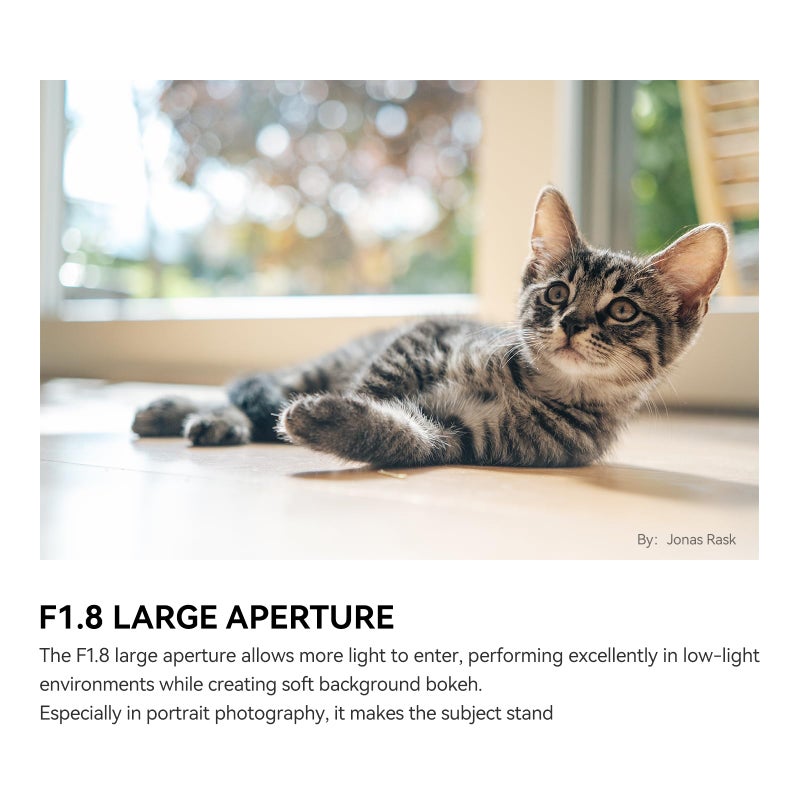 TTArtisan Auto Focus 35mm F1.8 Mark II APS-C Lens, 35mm F/1.8 AF Portrait Lenses for Fuji X-A2 X-A5 X-A7 X-H1 X-T100 X-T20 X-T3 X-T30 X-T30II X-T4 XT-50 X-Pro3 X-E3 X-E4 X-S10 X-M1 X-M5 - Image 3