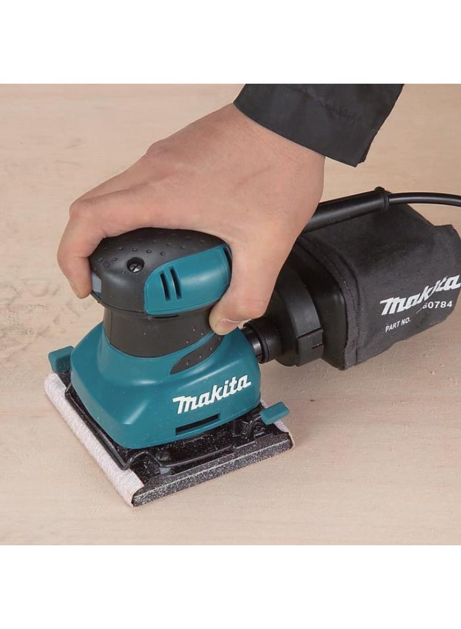 Makita Sander Machine for wood, Size 112mm x 102mm, 200W, 14000opm, 1.1kg Turquoise/Black - Image 4