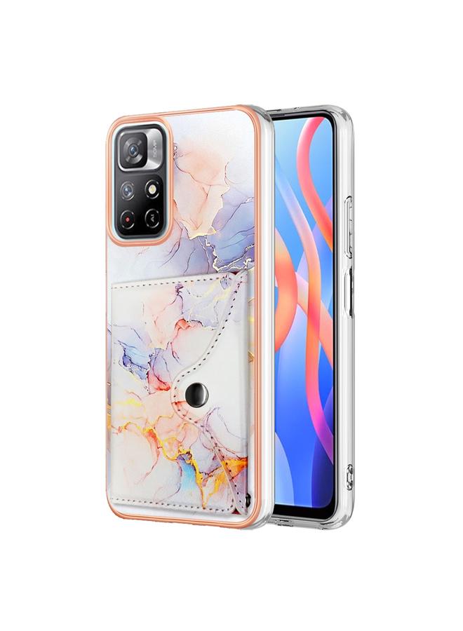The Bros Case For Xiaomi Redmi Note 11 5G Marble Pattern IMD Card Slot Phone Case