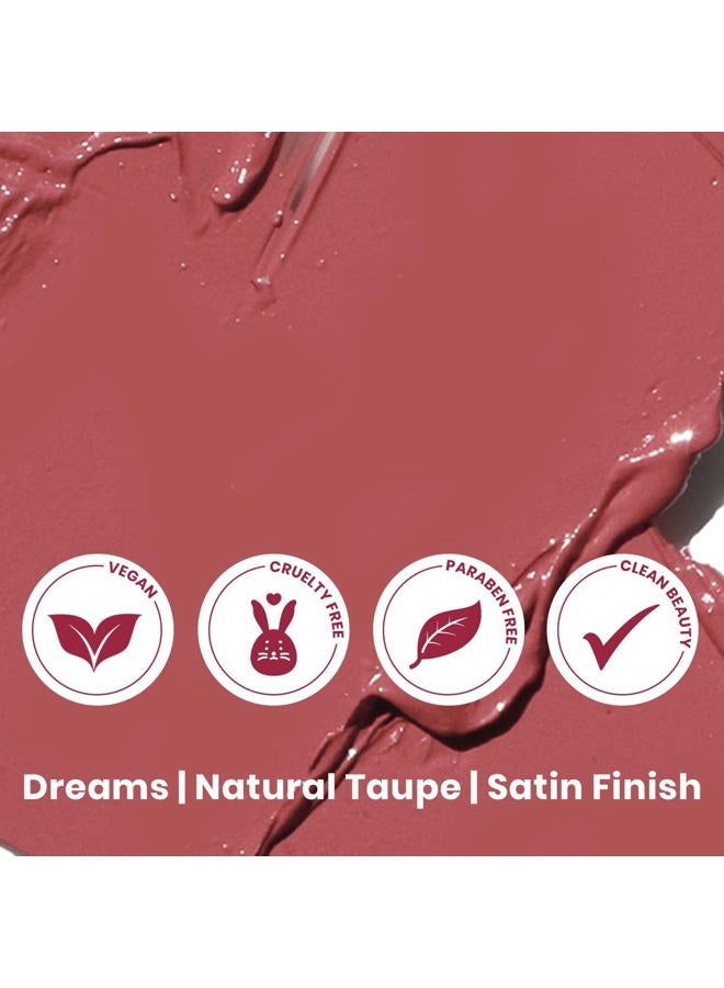 True + Luscious Super Moisture Lipstick – Clean, Vegan and Cruelty Free – Lasting Hydration for Dry Lips with a Satin Finish – Dreams, Natural Taupe - Image 2