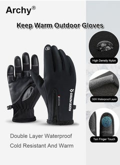 Archy Outdoor Winter Waterproof Gloves Universal Touchscreen Thermal Gloves Gloves Cycling Ski Climbing Gloves  - Image 1