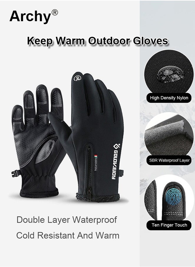 Archy Outdoor Winter Waterproof Gloves Universal Touchscreen Thermal Gloves Gloves Cycling Ski Climbing Gloves  - Image 1