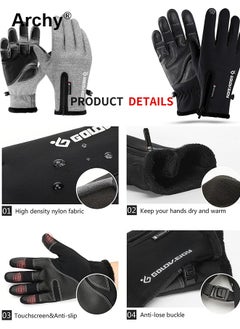 Archy Outdoor Winter Waterproof Gloves Universal Touchscreen Thermal Gloves Gloves Cycling Ski Climbing Gloves  - Image 4