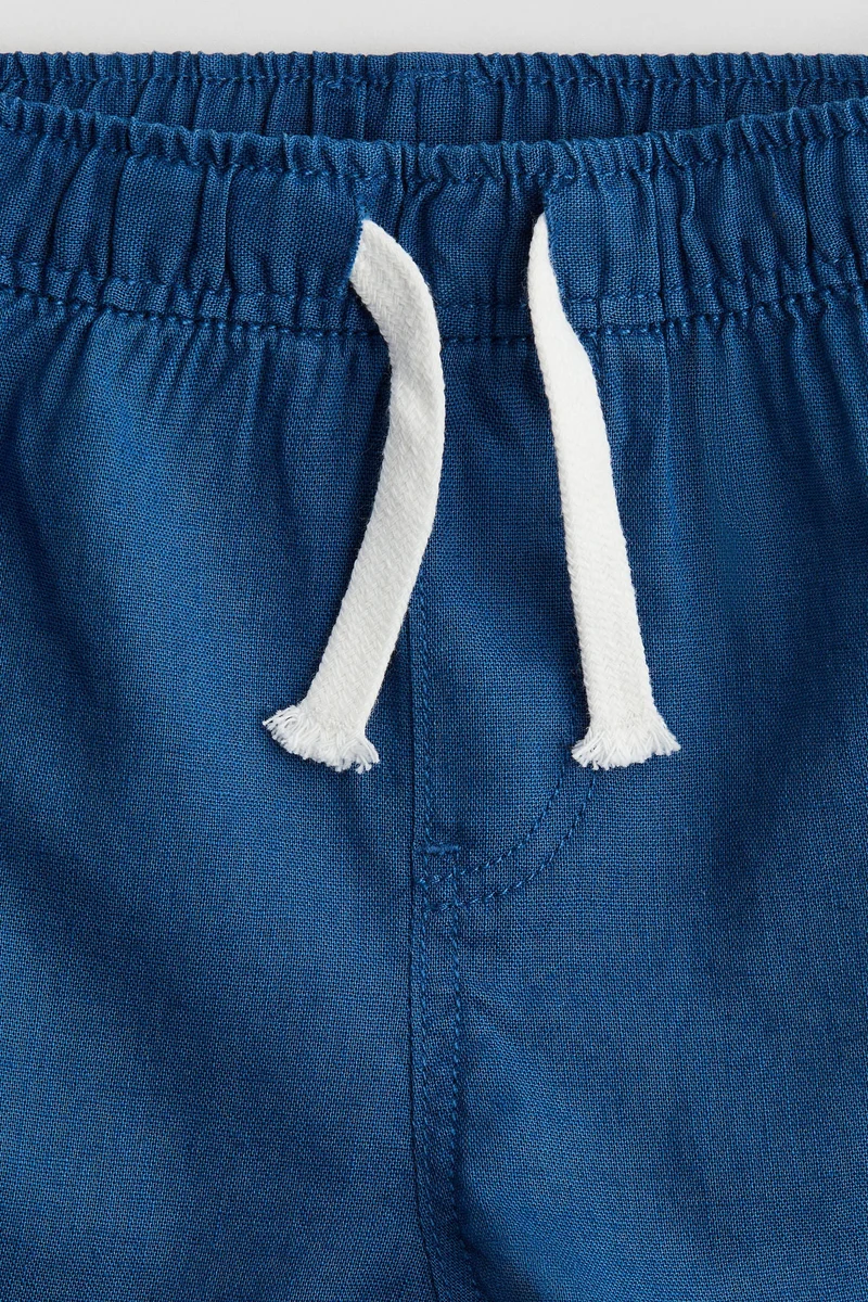 اتش اند ام بنطلون رياضي من مزيج الكتان