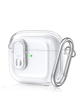 For Airpods 4 Case Cover (2024), Secure Lock Clear Soft TPU Anti-drop Anti-scratch Protective Cover with Keychain - Clear - pzsku/Z5E979087420F077C20A6Z/45/_/1731412621/834bf697-4868-46f1-9fa7-496feb3e7ee2