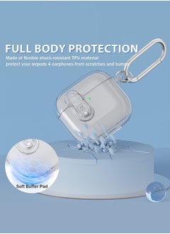 O Ozone For Airpods 4 Case Cover (2024), Secure Lock Clear Soft TPU Anti-drop Anti-scratch Protective Cover with Keychain - Clear  - Image 4