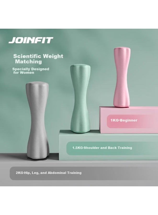 Joinfit Women's Fitness Home Dumbbell 2kg Cloud Grey Pair F.s.005de-j - Image 3