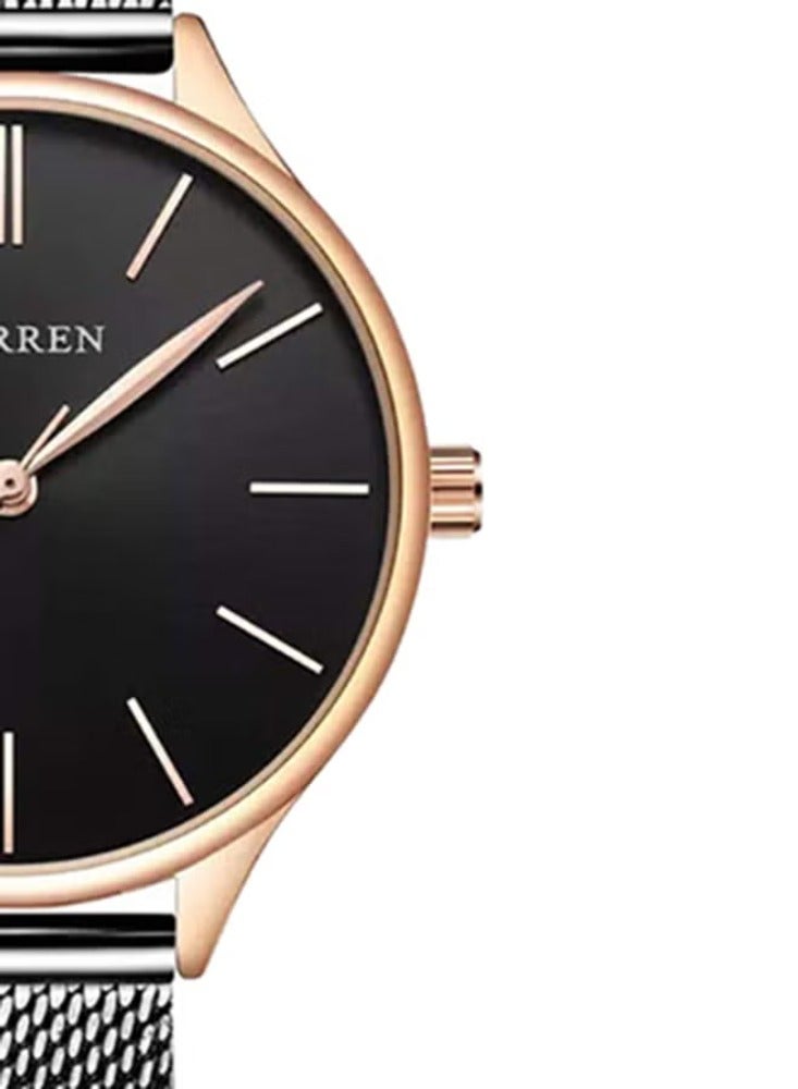 CURREN Women's Water Resistant Analog Wrist Watch 9024 - 36 mm -Black - Image 3