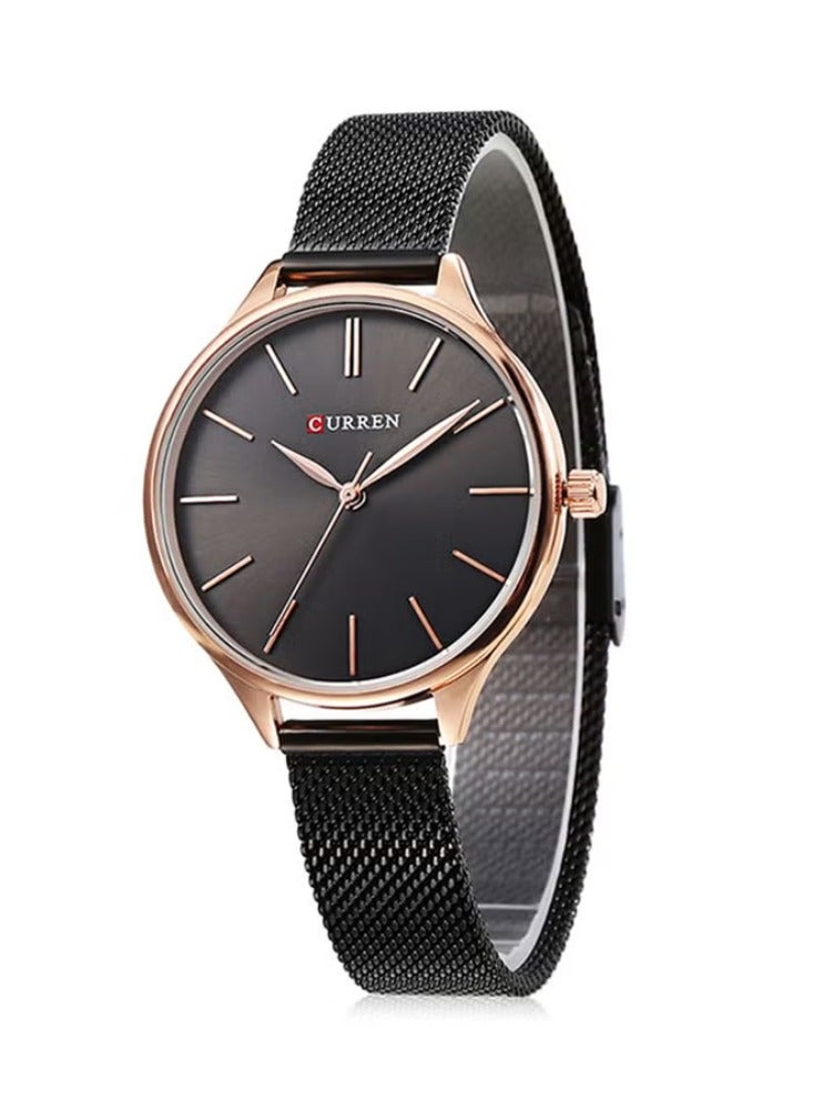 CURREN Women's Water Resistant Analog Wrist Watch 9024 - 36 mm -Black - Image 2