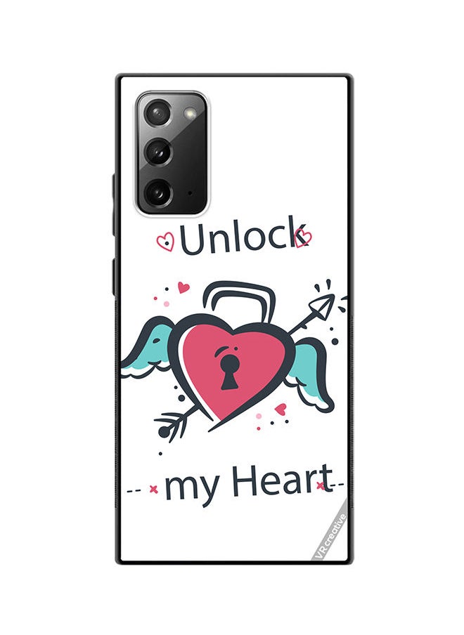 Protective Case Cover For Samsung Galaxy Note20 5G Unlock My Heart Design Multicolour