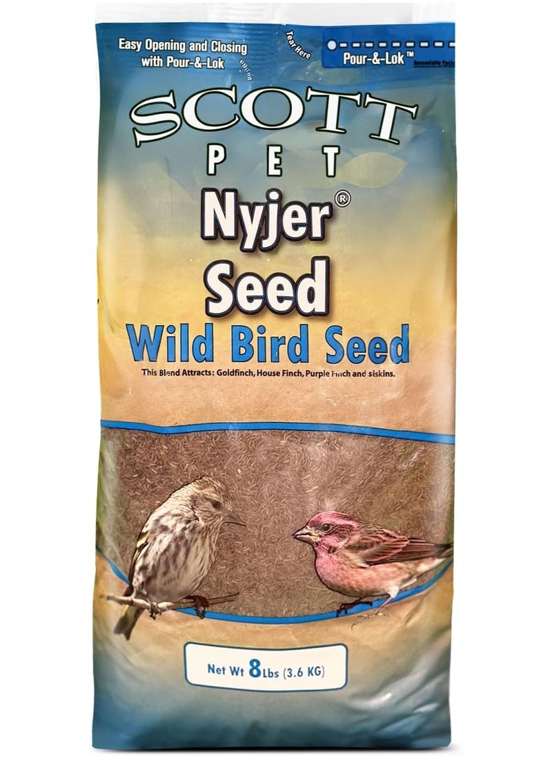 Scott Scott Pet Wild Bird Seed, Nyjer Seed, 8 lbs Bag, No Mess, Single Ingredient, Great for Outside Feeders, Food for Outside Wild Birds  - Image 1