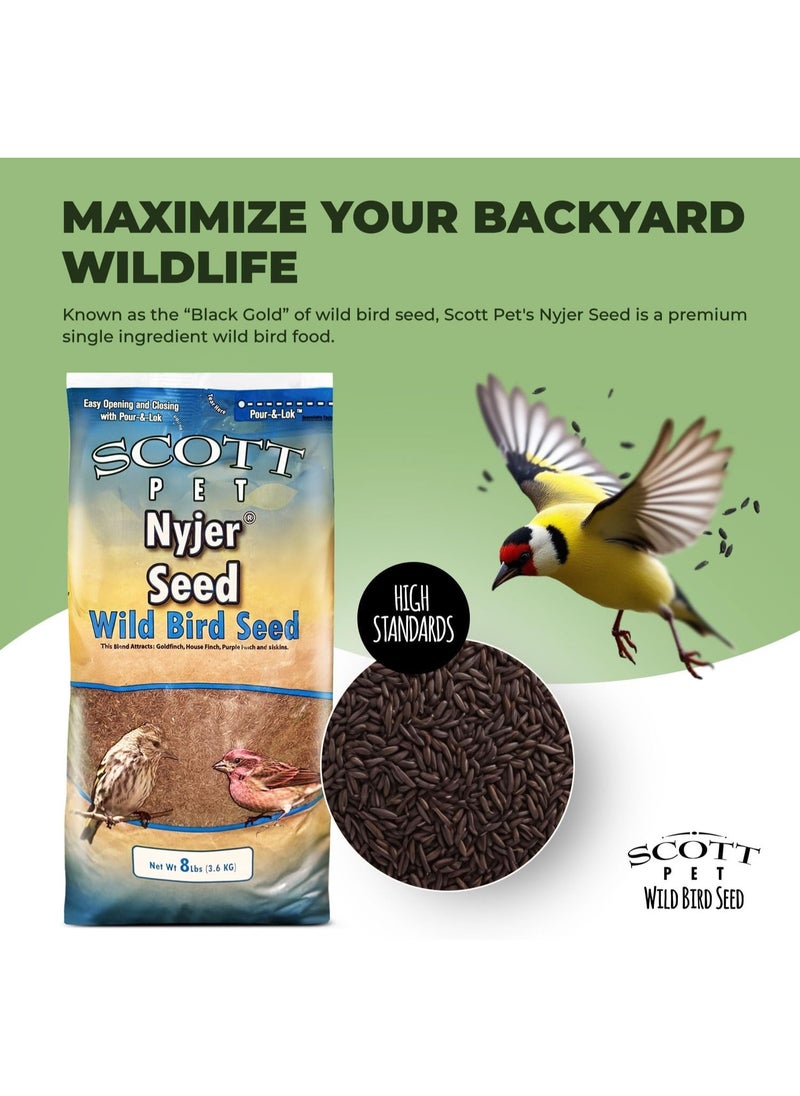 Scott Scott Pet Wild Bird Seed, Nyjer Seed, 8 lbs Bag, No Mess, Single Ingredient, Great for Outside Feeders, Food for Outside Wild Birds  - Image 3