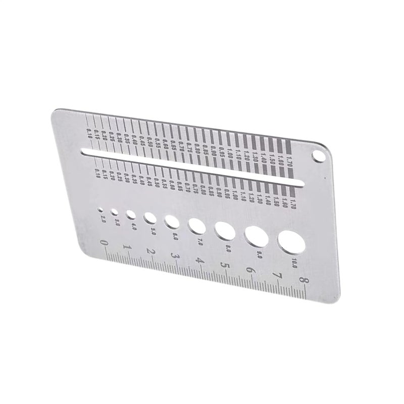 Stainless Steel Crack Width Gauge Precision Measuring Ruler for Concrete Wall Masonry Structural Inspection - Image 2