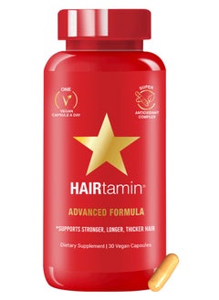 HAIRTAMIN Advanced Formula Hair Growth Hair Loss 30 Veggie Capsules 