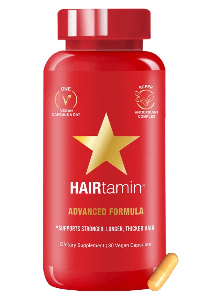 HAIRTAMIN - Advanced Formula Hair Growth Hair Loss 30 Veggie Capsules - Image 1