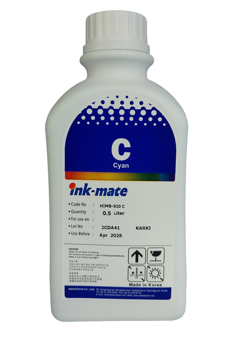 Ink Mate Refill Ink Cartridge For HP CANON Printer 500 ML CYAN 
