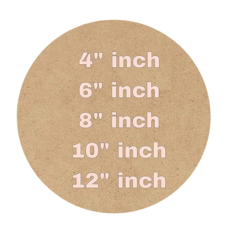 Ormango MDF Craft Board Round Circle 2.1 mm Thick Pack of 3 Different Size, Hardboard Sheets for Home Decor, Multipurpose, DIY, Painting, Decoupage, Art and Crafts (Pack of 3 (4,6,8 inch)) - Image 1