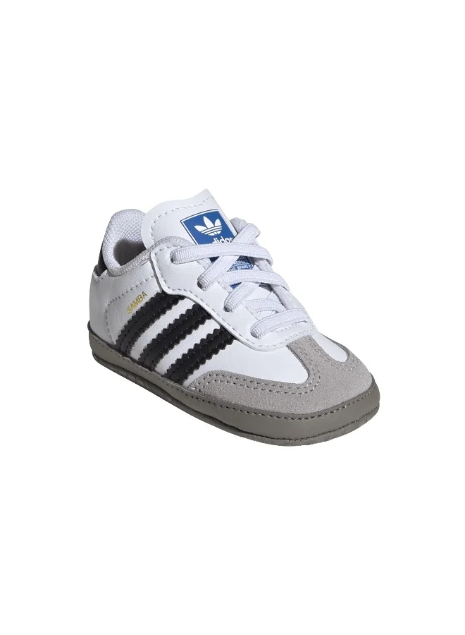 adidas أحذية أديداس سامبا كريب للأطفال حديثي الولادة - أبيض