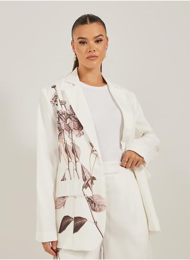 Styli - REGULAR FIT REGULAR LENGTH FLORAL PRINTED BLAZER 73 CM - Image 1
