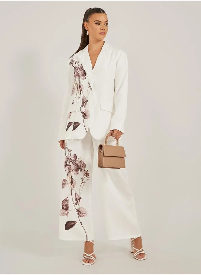 Styli Styli Regular Length Regular Fit Floral Print Blazer