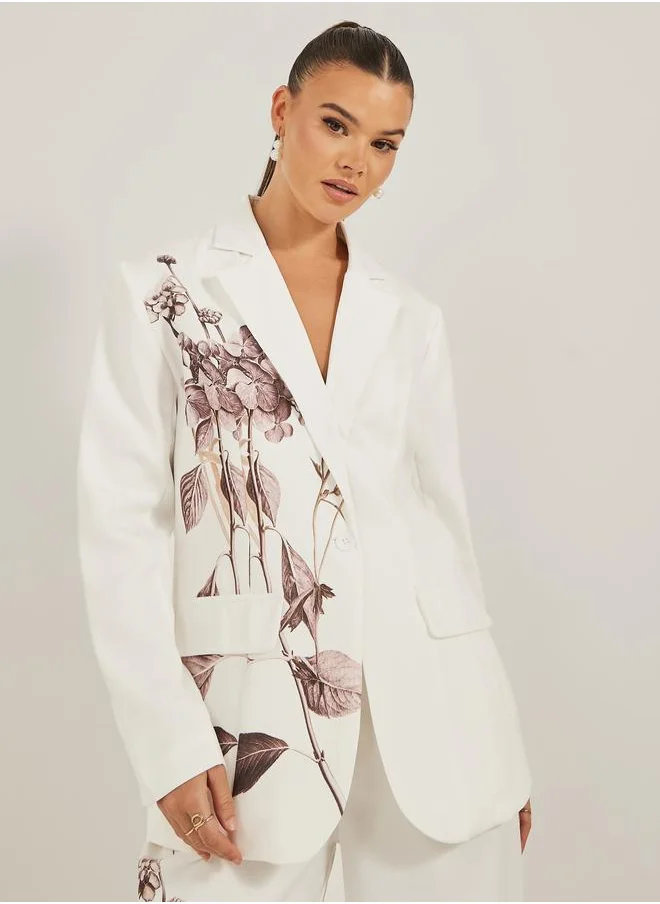 Styli Styli Regular Length Regular Fit Floral Print Blazer