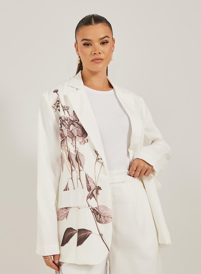 Styli Styli Regular Length Regular Fit Floral Print Blazer  - Image 4