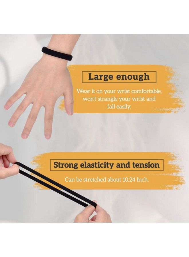 IKOCO Thick Seamless Cotton Hair Bands Ikoco 60Pcs Large Thick Stretch Hair Ties No Damage For Thick Hair 2 Inch (Black) - Image 5