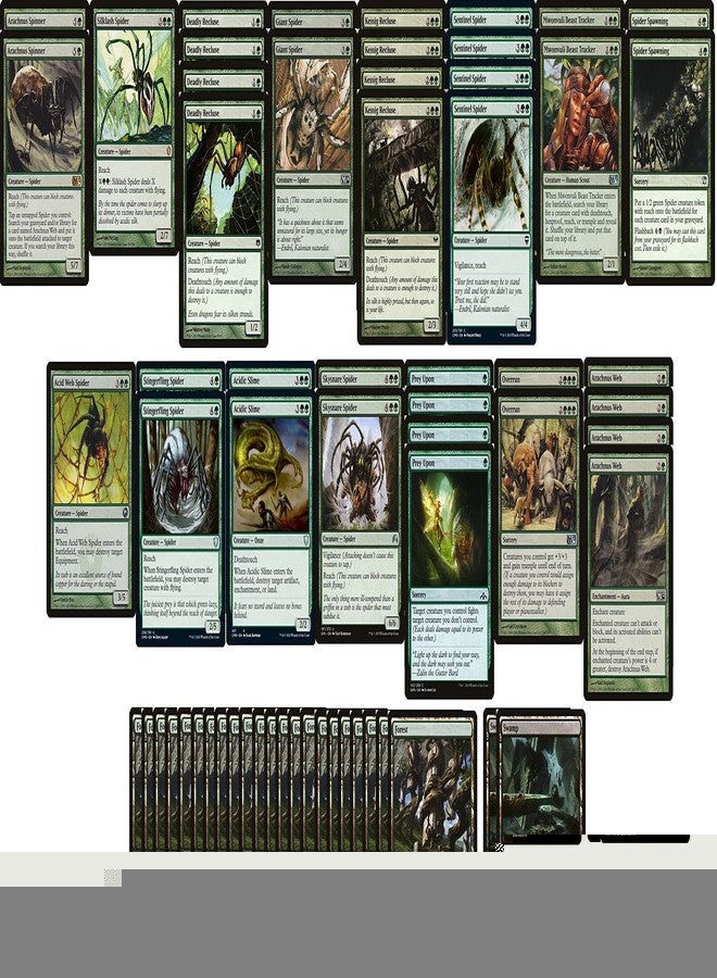 Mono Green Spider Deck - Modern Legal - Custom Built - Magic The Gathering - MTG - 60 Card