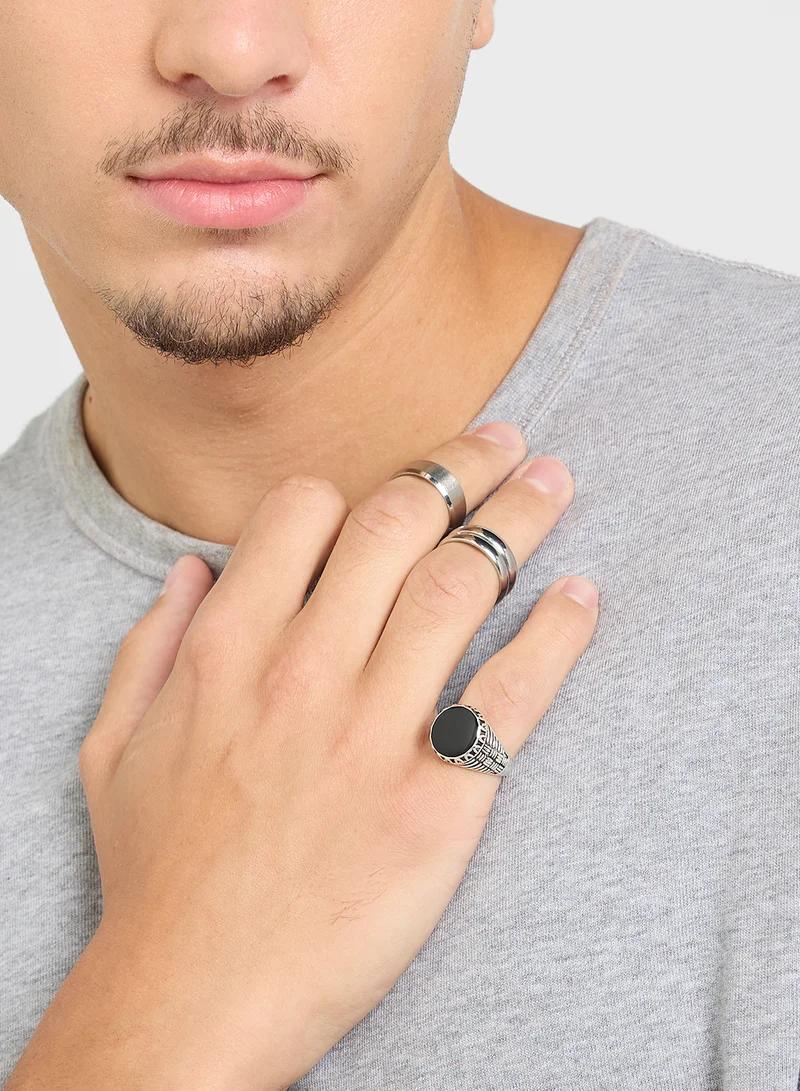 سفنتي فايف 4 Pack Biker Ring Set