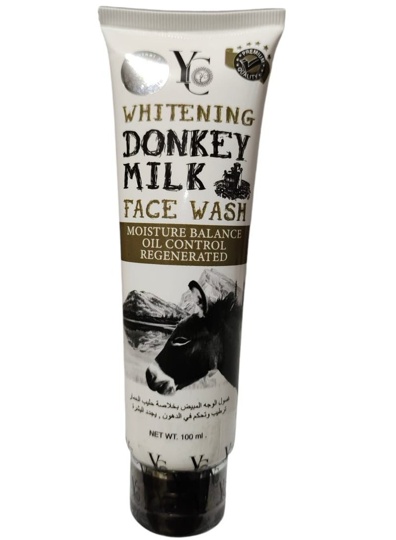 واي سي قطعتين من غسول الوجه المبيض بخلاصة حليب الحمار 100x2 مل - Image 2
