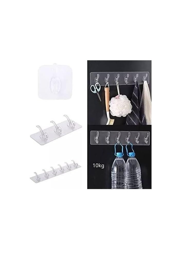 Flexible silicone hanger hanging 6 hooks multicolor  - Image 3