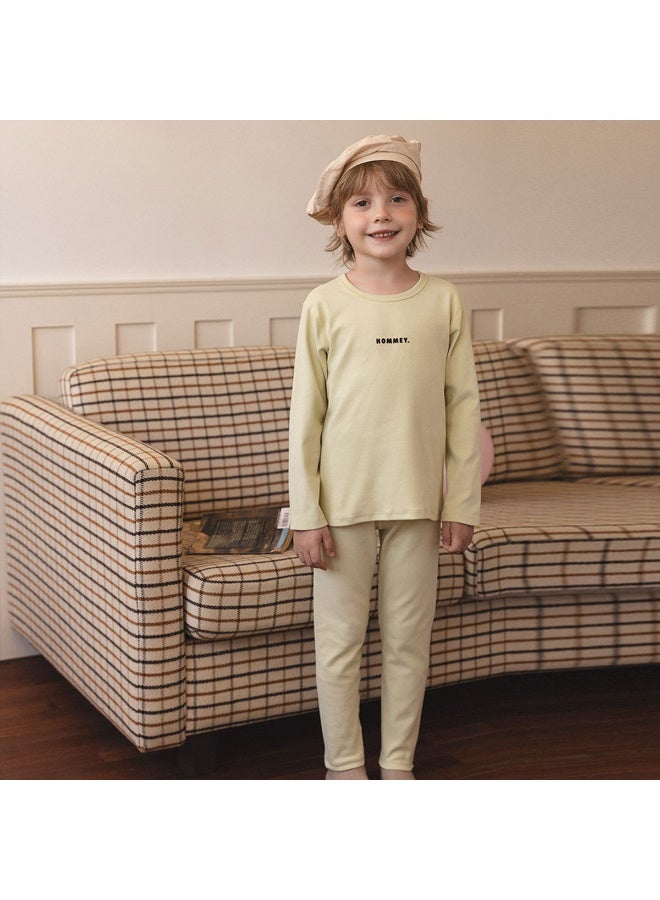 Baby Pajama Set Autumn Winter Children's Comfortable Fashion Sweet Indoor Set Warm - Image 1