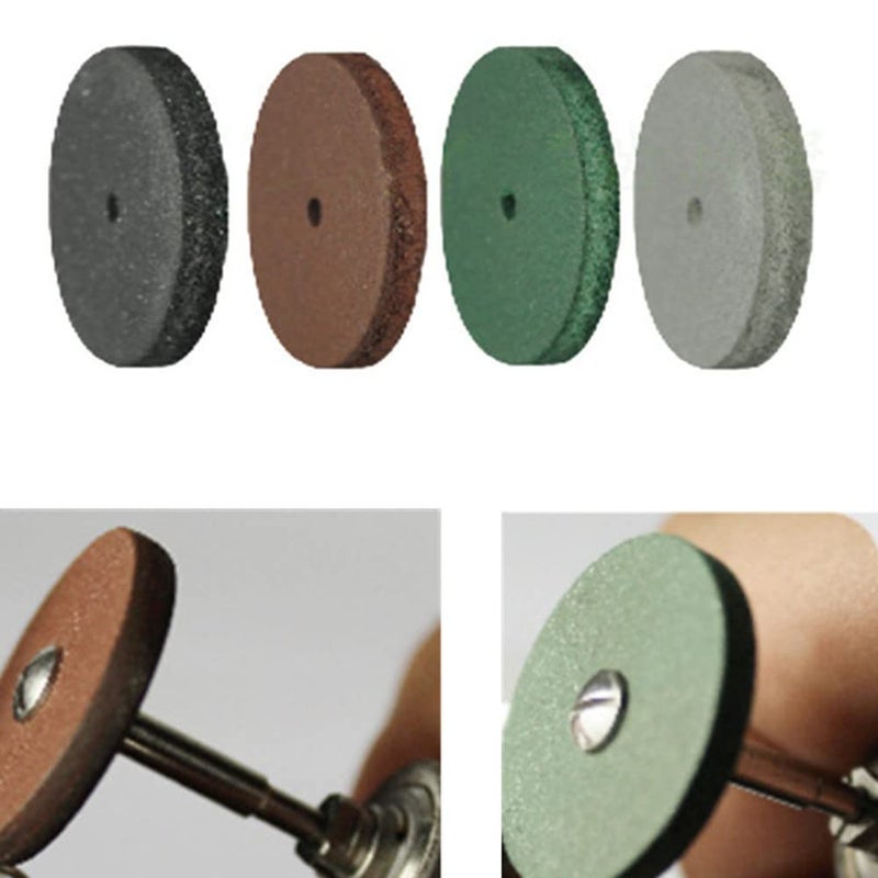 SeeFDENT 100pcs Dental Silicone Rubber Polishing Wheels, Rotary Tool Lab Jewelry Polishing Disc Brown Color - Image 4