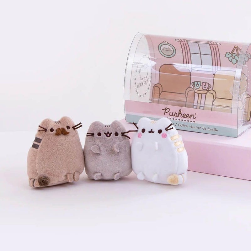 GUND Pusheen Family Gathering Collector Set of 3 Plush Stuffed Animal Cats - Image 2