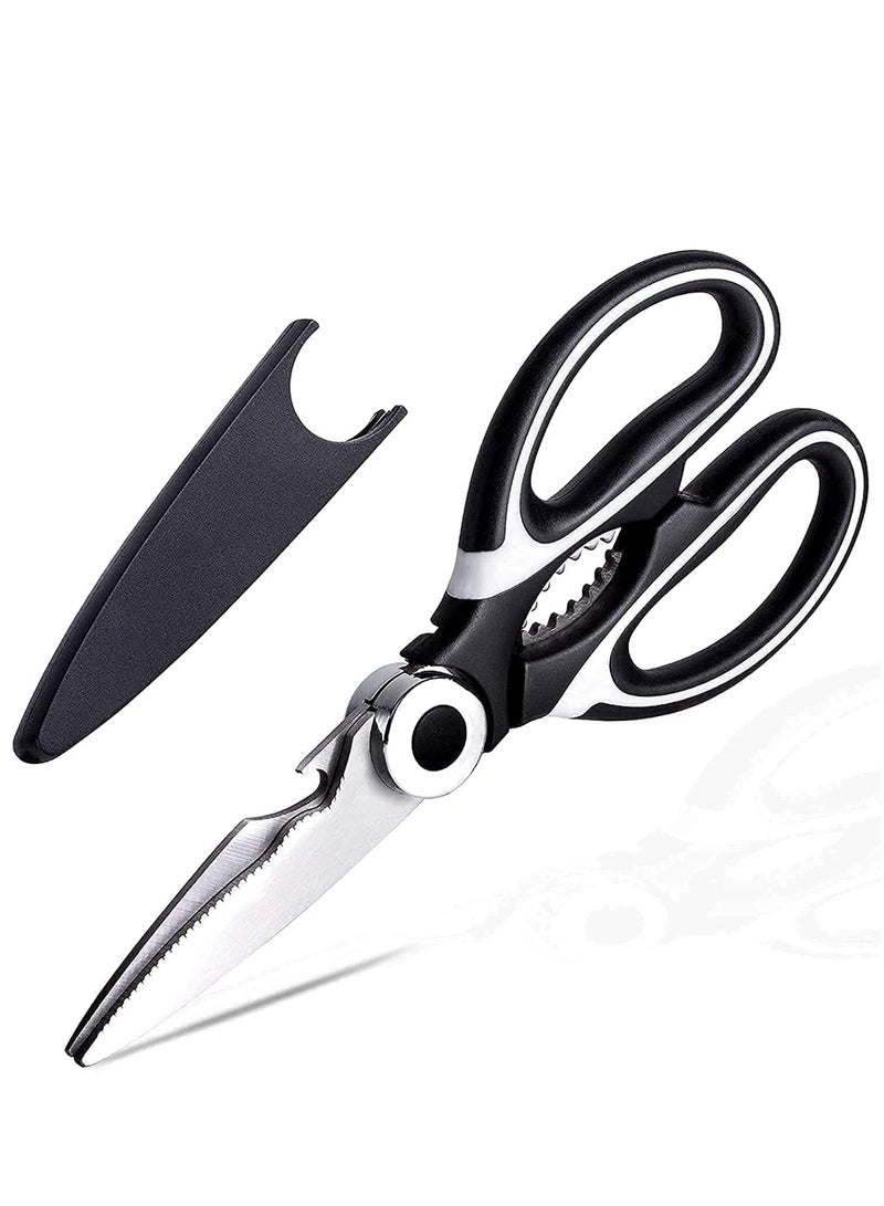 Oasisgalore Stainless Steel Kitchen Shears - Sharp, Heavy Duty, All-Purpose Scissors, Dishwasher Safe  - Image 1