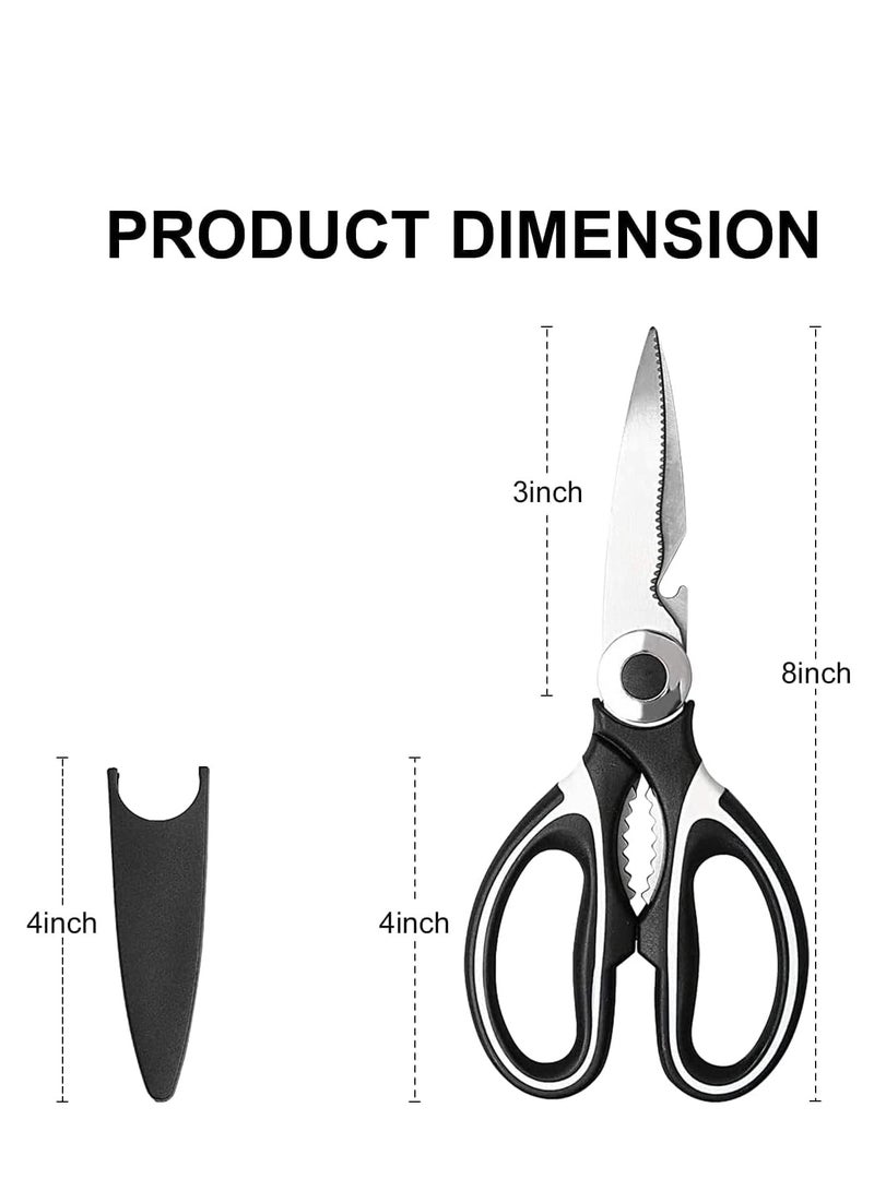 Oasisgalore Stainless Steel Kitchen Shears - Sharp, Heavy Duty, All-Purpose Scissors, Dishwasher Safe  - Image 3
